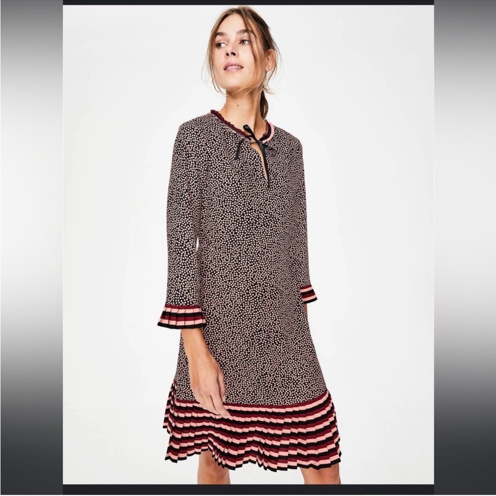 BODEN Black and Pink Dress 6